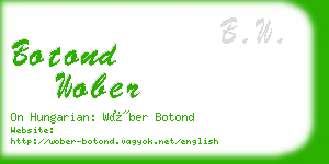 botond wober business card